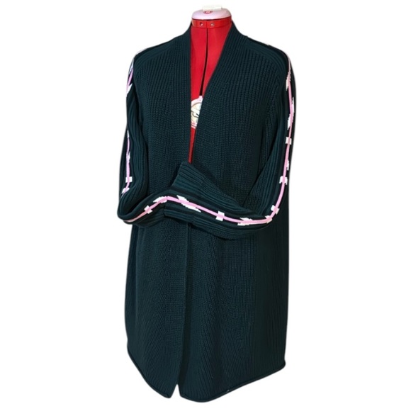 Marc Cain Sweaters - Marc Cain Green Knit Open Front Sweater Cardigan